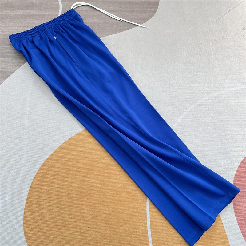 Men's and Women's Large Size Straight-Leg Pure Royal Blue Sports School Uniform Pants for Primary and Secondary School Students, Thin Casual School Pants for Spring and Autumn