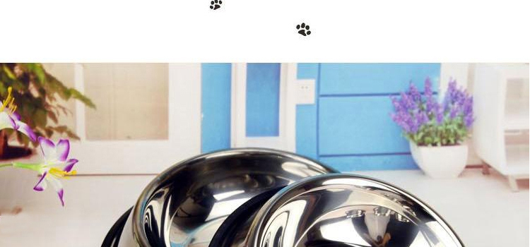 Bát con chó bằng thép không gỉ bát mèo Golden Retriever chậu chó 喵 用品 cung cấp nhỏ vừa và lớn chó và thức ăn cho mèo bát vật nuôi - Cat / Dog hàng ngày Neccessities 	bát ăn đôi cho chó	