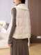 Lapel 90% White Goose down Short Vest for Petite Women, 2023 Autumn and Winter New Style, Fashionable and Lightweight Outerwear