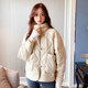 Chinese Style Stand-Up Collar Buttoned down Jacket for Women 2024 Autumn and Winter New Lightweight Short Long-Sleeved White Duck down Solid Color Jacket