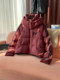 Ankela Red Hooded Short down Jacket for Women 2024 Winter New Fashion Trendy 90 White Duck down Coat