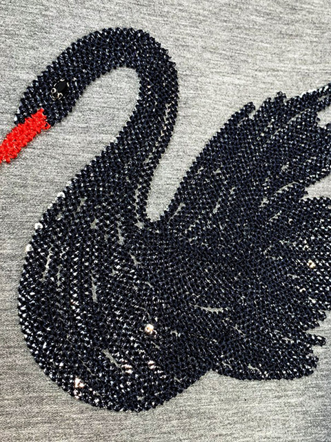 Space Cotton Sweatshirt for Women 2024 Spring and Autumn New European Style Beautiful Embroidery Popular Fashion Trendy Lightweight Short Jacket Trendy