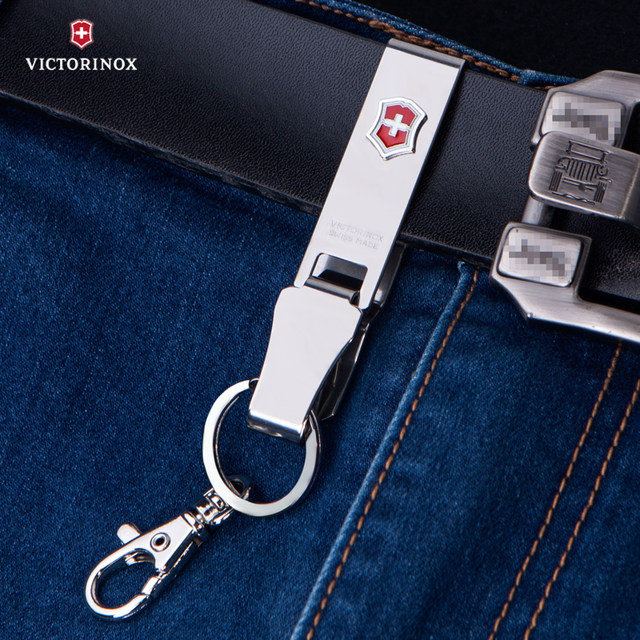 Victorinox Swiss Army Knife Stainless Steel Belt Keychain Ring 4.1858 Swiss Made Original ນຳເຂົ້າຂອງແທ້