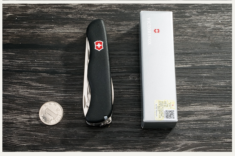 Victorinox ủy quyền quân đội Thụy Sĩ dao 111mm đen tiền thân 0.9023.3 đa chức năng gấp dao Thụy Sĩ dao