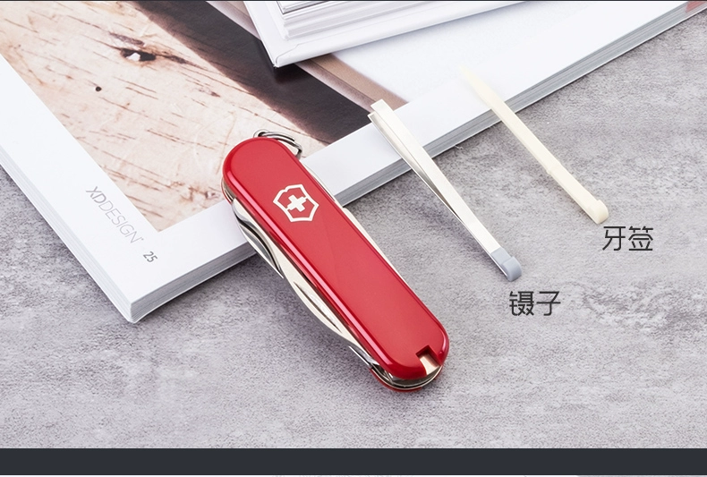 Victorinox Swiss Army Knife 58mm màu đỏ hạnh phúc 0.6363 Mini đa chức năng Folding Knife Swiss Sergeant