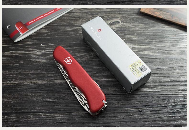 Victorinox Swiss Army Knife Công cụ đa chức năng Folding Knife Survival Tool 0.9023 Chà tiền chất 111MM Đỏ dao xếp đa năng leatherman
