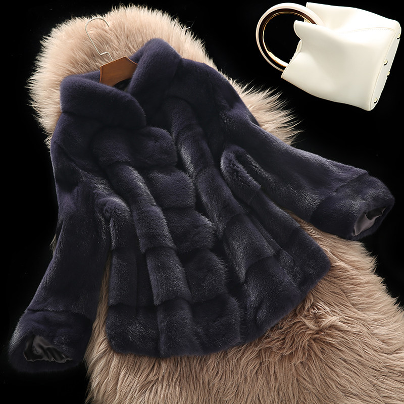Imported Purple-scale Velvet Mink Fur Coat Lady Whole Mink Mink Fur Fur Coats Jellyfish Fur Fur Short-Taobao