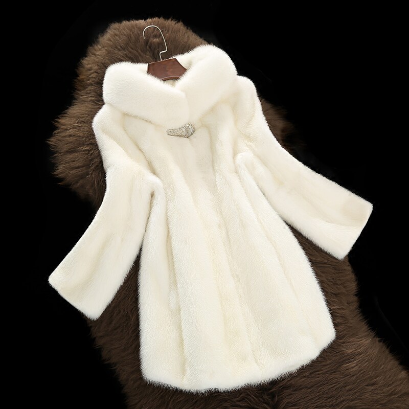 Minke Fur Coat Woman Whole Mink 2021 Winter New Henning Imported Ferret Fur Fur Fur Fur Coats Medium Long Version Women's Clothing