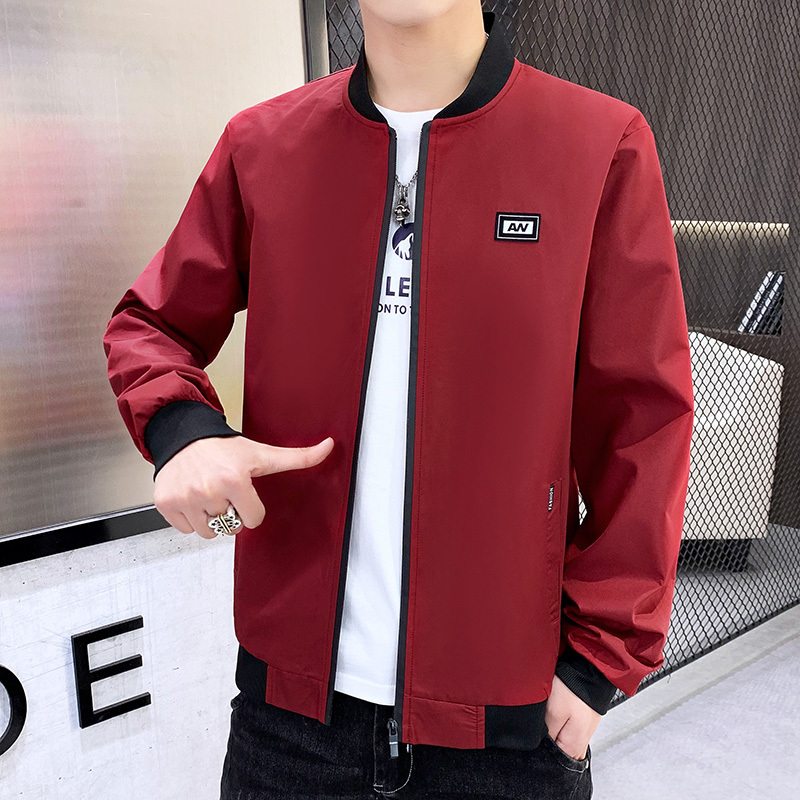 Men's Jacket for Spring and Autumn, New Korean Style Casual Baseball Collar, Stylish Loose Fit, Large Size Trendy Top