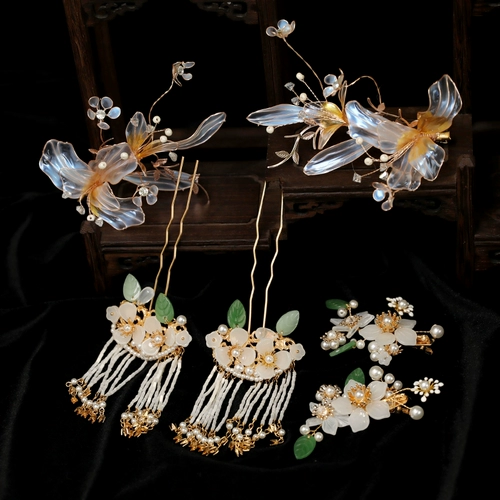 Традиционный свадебный наряд Сюхэ, аксессуар для волос, свадебное платье для невесты с кисточками, коллекция 2021