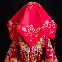 Honglitou Bride невеста китайская вышиваемая свадьба, потоковая, красная крышка, пряжа