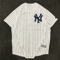 Street hip hop hiphop Yankee baseball uniform short-sleeved cardigan men and women loose large size T-shirt bf hip-hop trend