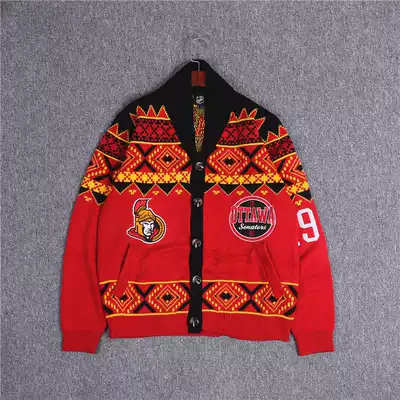 European and American baseball clothes retro autumn and winter New lazy casual sweater trend loose sweater men's cardigan coat