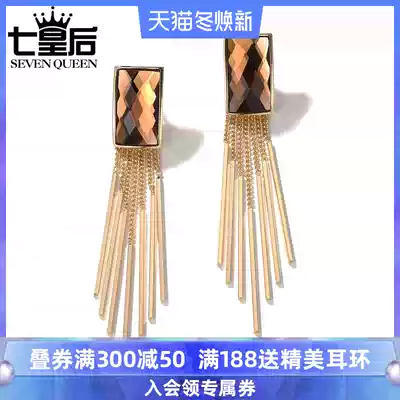 2020 new trendy fashion European and American ear Jewelry earrings sexy tassel earrings female Korean temperament long version pendant