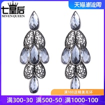 2020 New Tide national style Baroque earrings female court retro earrings big temperament Korean long pendant