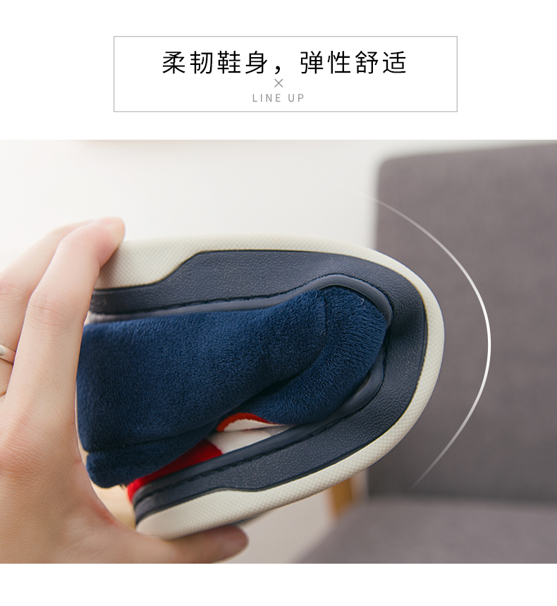 dép bông Plush nam giày mùa đông bên ngoài mặc mùa đông cho nam giới và phụ nữ túi với nhà nội thất nam độn bông nhà dép ấm áp dành cho nam giới - Trang chủ dép nhà tắm