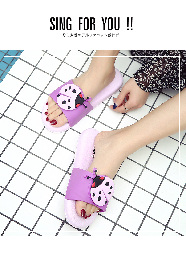 Đôi dép nữ mùa hè trong nhà phim hoạt hình nhà Hàn Quốc phiên bản dễ thương của nhà tắm dép trượt nam mùa hè - Trang chủ dép đi nhà vệ sinh