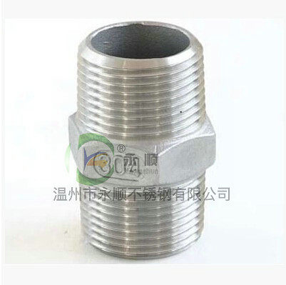 304 stainless steel hexagonal outer wire fine casting water heating accessories seamless water pipe quick conversion double head double male screw joint 201