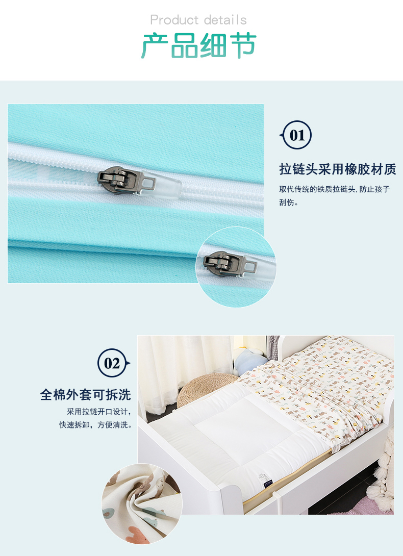 Nệm mẫu giáo mùa hè trẻ em nhíp bông đặt bộ đệm ngủ tập thể bé bé nệm nhỏ có thể giặt được - Nệm giá nệm kymdan
