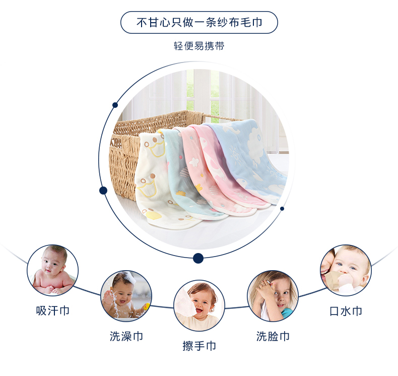 Cảm giác ngọt ngào Khăn bông nhỏ sáu lớp gạc trẻ em rửa mặt Khăn bông thấm nước trẻ em Khăn bé A - Khăn tắm / áo choàng tắm áo choàng tắm biển