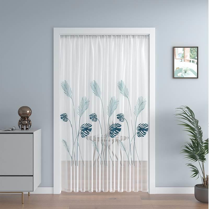 No-Drill Mosquito Net Curtain with Telescopic Rod, Summer Privacy Ventilation Anti-Fly Bedroom Partition Window for Home Use Anti-Peeping
