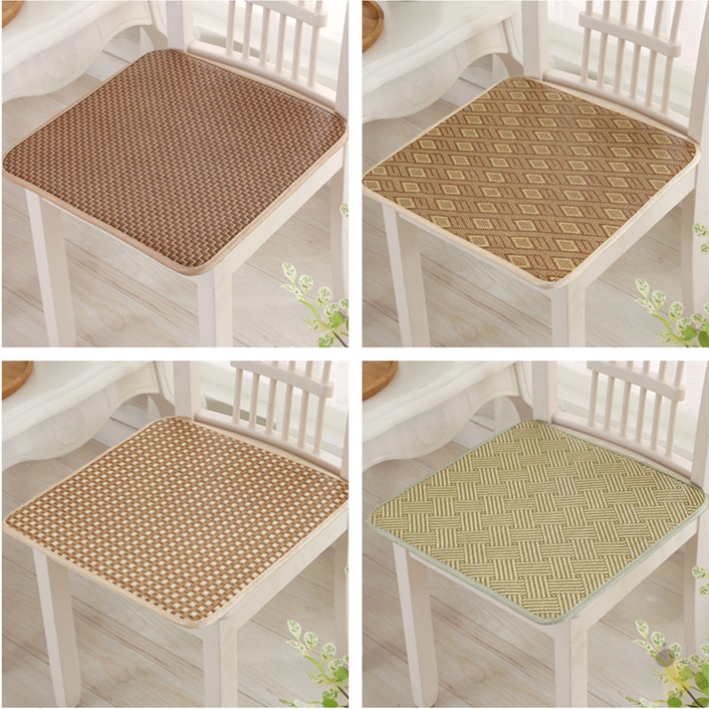 Cushion summer rattan mat cool cushion office sedentary breathable chair student dining chair mat non-slip square can be scrubbed