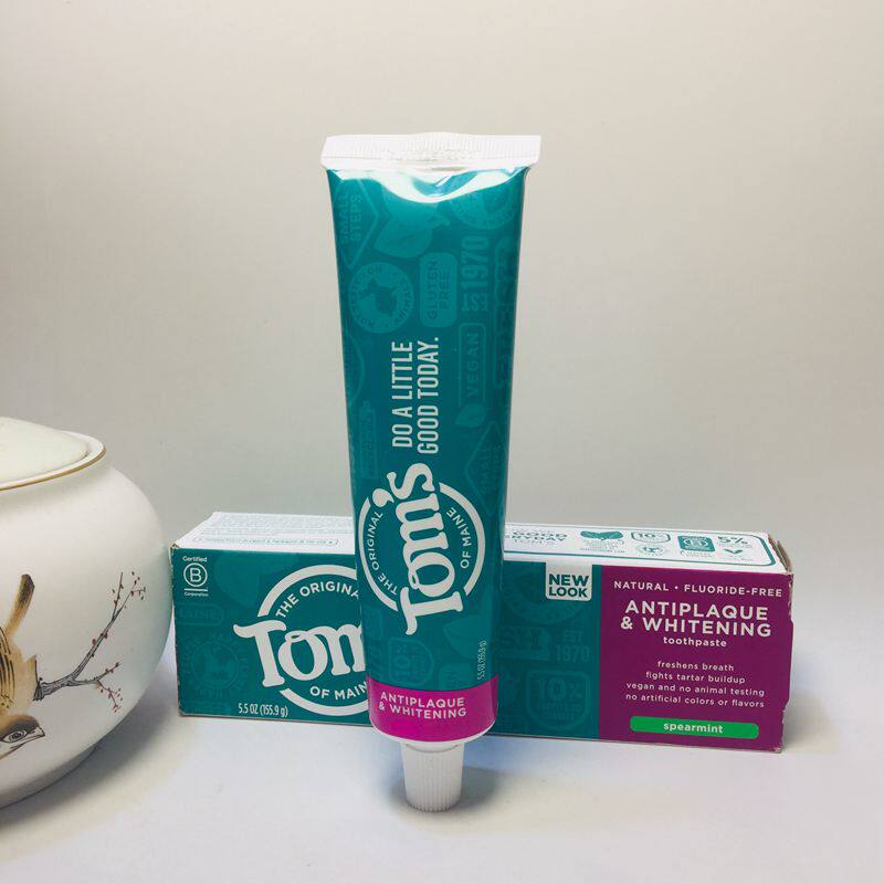 Spot American Toms of Maine whitening anti-dental plaque Dental Plaque to Taint Mint Toothpaste 155g