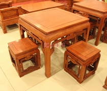 Redwood Square Table Hedgehog Red Sandalwood Table Dining Table Modern Chinese Eight Immortals Table Stool Table Leisure Table