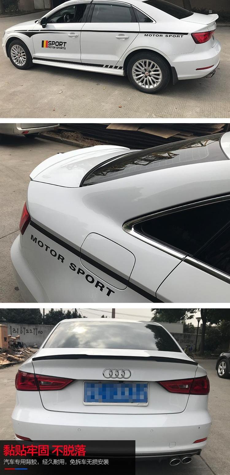 14-19 Audi mới A3 phía sau cánh miễn phí đấm cố định đuôi gió phía sau cánh lướt gió sửa đổi S3 đặc biệt sửa đổi - Sopida trên cánh gió xe ô tô