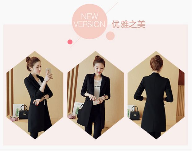 Phiên bản Hàn Quốc của bộ váy dài mùa xuân và mùa thu mới phù hợp với nữ Slim Slim dài tay gió Anh là áo khoác mỏng phù hợp với thủy triều áo khoác nữ hàng hiệu
