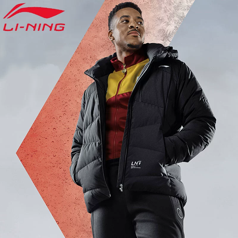 Li Ning xuống áo khoác nam 2018 mùa đông mới trùm đầu đóng cửa loạt đào tạo ngắn thể thao nhẹ xuống áo khoác - Thể thao xuống áo khoác —