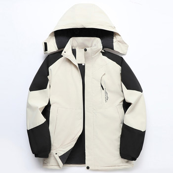 Fleece-Lined and Thickened Men's Cotton Jacket, Winter Windbreaker, Men's Cotton-Padded Jacket, Windproof, Waterproof, Casual, Loose-Fitting, Warm Cotton Clothing