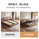 ຕຽງນອນຫນັງ Lafufei Master Bedroom 1.8 ແມັດ ຕຽງນອນຂະຫນາດໃຫຍ່ໄມ້ແຂງສີດໍາຕຽງຄູ່ທີ່ທັນສະໄຫມແບບງ່າຍດາຍ Italian Minimalist Wedding Bed