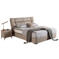 Mousse official flagship store leather bed modern simple double storage bed high box leather bed storage bed 106