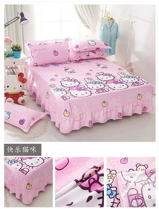 Bông bedspread giường váy một mảnh vỏ bảo vệ 1,5 / 1,8 m tấm trượt phim hoạt hình bông trẻ em giường của - Váy Petti váy giường đẹp	