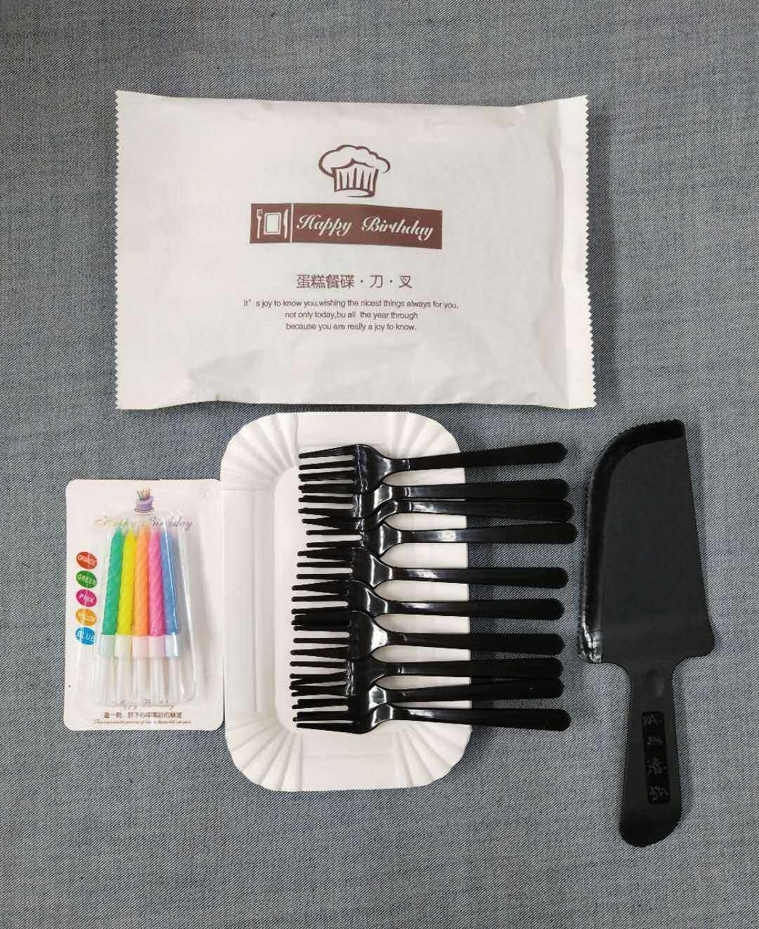 Cake cutlery set disposable cake cutlery butterfly birthday cake cutlery plate combination