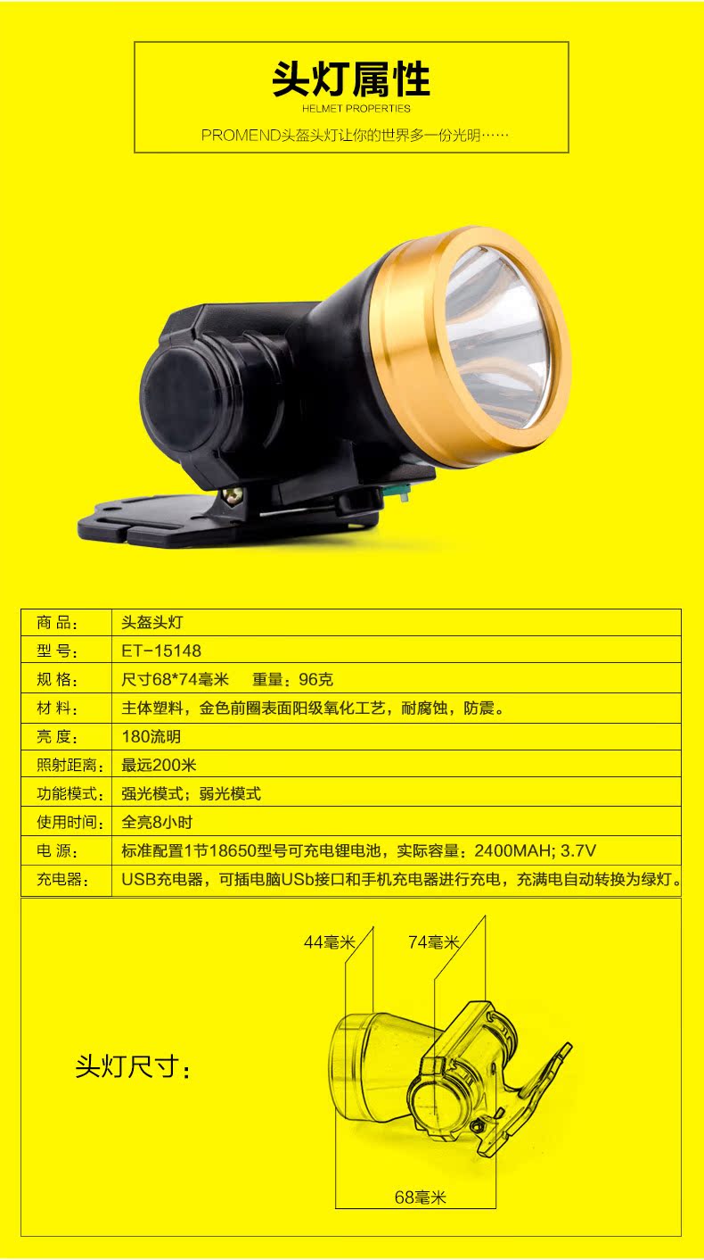 Lumière vélo PROMEND - phare - Ref 2398651 Image 16