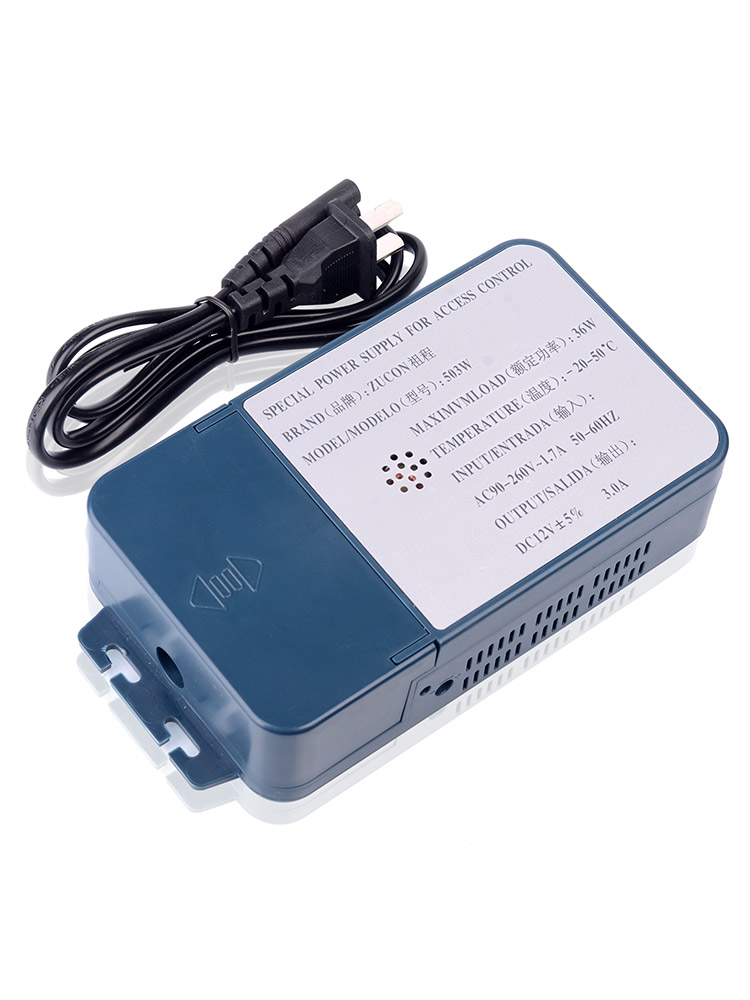 ZUCON 503/505祖程门禁系统开关电源12V3A/5A控制器门禁套装人脸控制电源