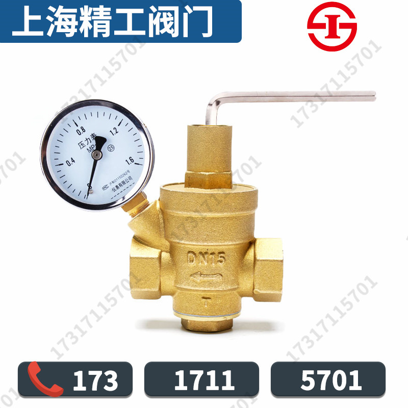 Shanghai Seiko Copper Adjustable Pressure Valve Water Heating and Regulatory Valve DN15 25 32