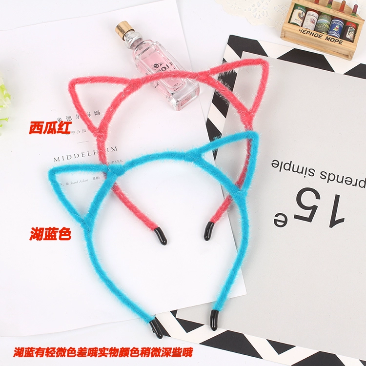 Di Lieba với tai mèo headband dễ thương bán băng đô dễ thương ngọt ngào kẹp tóc mặt rửa mặt trang điểm phụ kiện tóc tóc kẹp tóc nơ