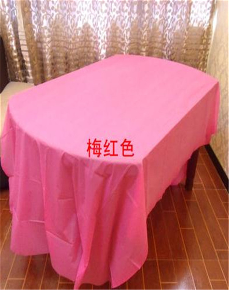khăn trải bàn dùng một lần dày dày hình chữ nhật sạch nước nhựa màu xanh lá cây và dầu vải tiệc cưới vải bàn tiệc - Các món ăn dùng một lần túi ni lông trắng