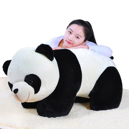 Cute Emulation Giant Panda Cub Plush Toy Panda Cloth Doll Holding Pillow Doll Child Birthday Gift Girl