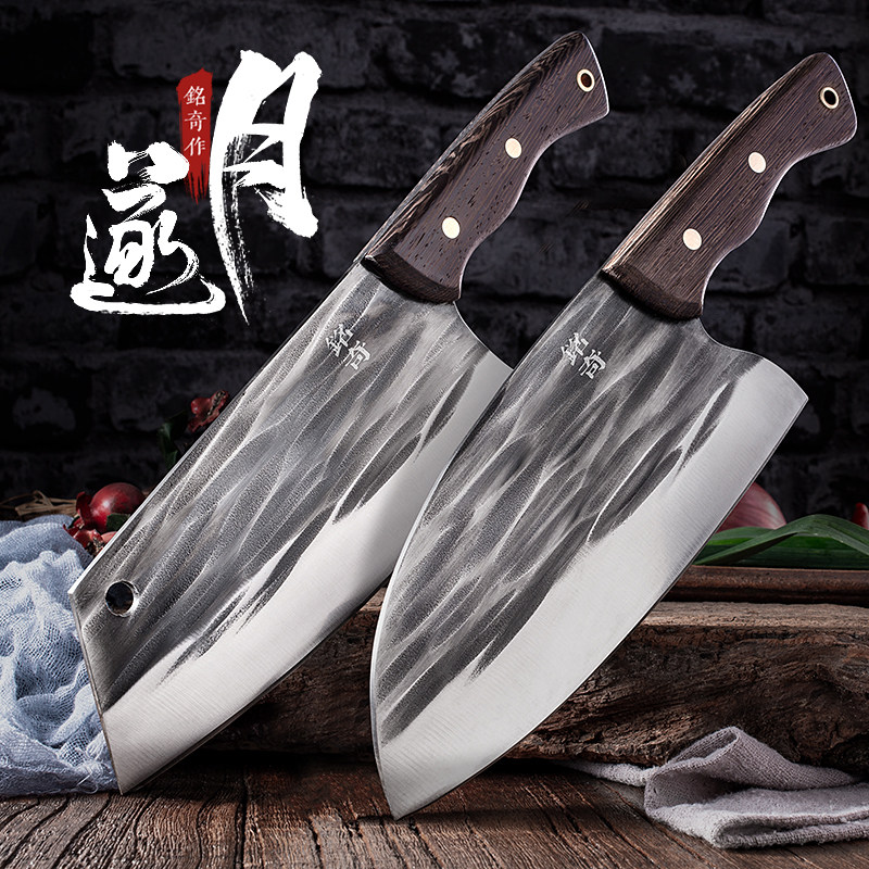 Lady's small cuisine cutter sharp light hand forging cutting slice double hammer-grain Chinese knife stainless steel Longquan