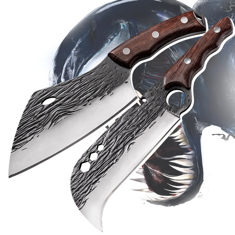 Portable small kitchen knife thickened decapitated dual-use outdoor kitchen mini tactics carry-on small cutter field begging for a wild camp