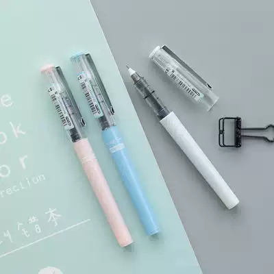 White Snow Direct Liquid Waterborne Ballpoint Pen 0 38mm Black Neutral Pen Korean hipster Cute Student Needle Pen