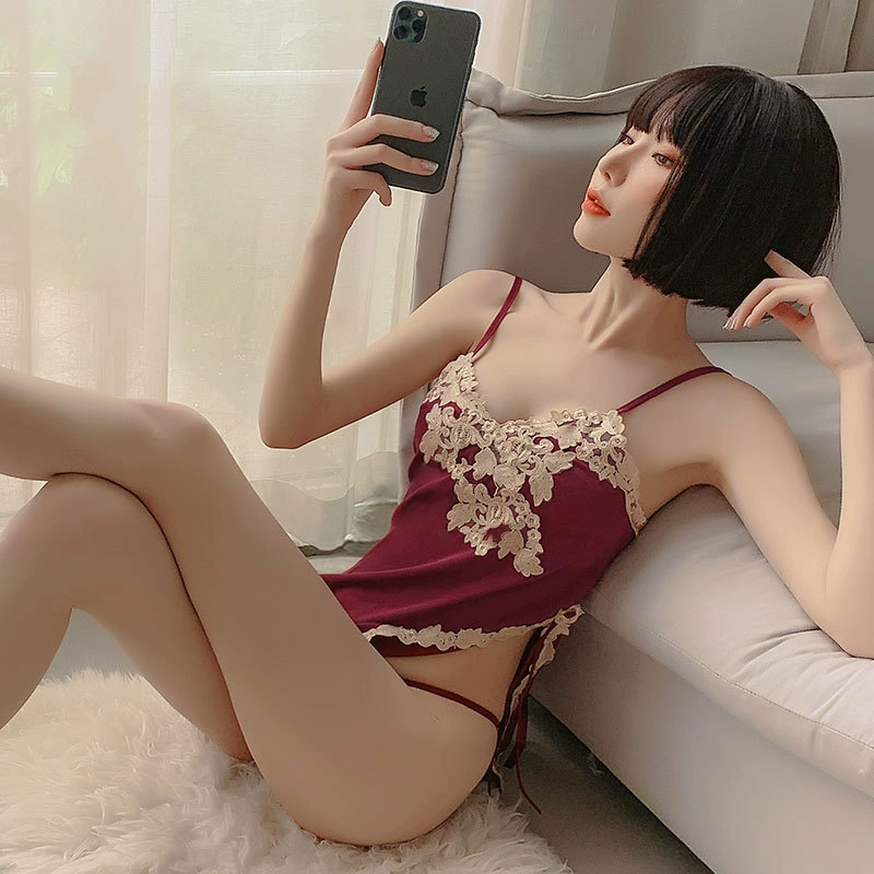 Nữ mùa hè lụa sexy dành cho người lớn đai đeo bụng sling đồ lót sexy sinh viên phong cách cổ xưa bộ đồ ngủ cung điện loli trang phục - Bellyband