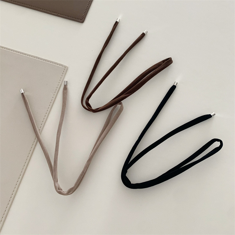 Autumn and Winter New Japanese Style Solid Color Suede Hair Tie Hairband Styling Hair Accessory Ponytail Headwear