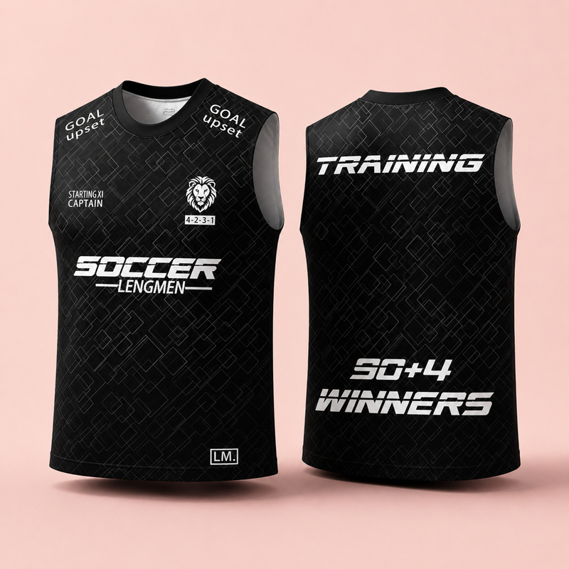Cousin's Football High-Elastic Sleeveless Training Vest Summer Breathable Football Uniform Sleeveless T-Shirt Vest Sportswear for Men