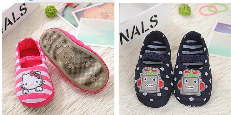 Pantoufles enfants en suède pour hiver - semelle caoutchouc - Ref 1005765 Image 11