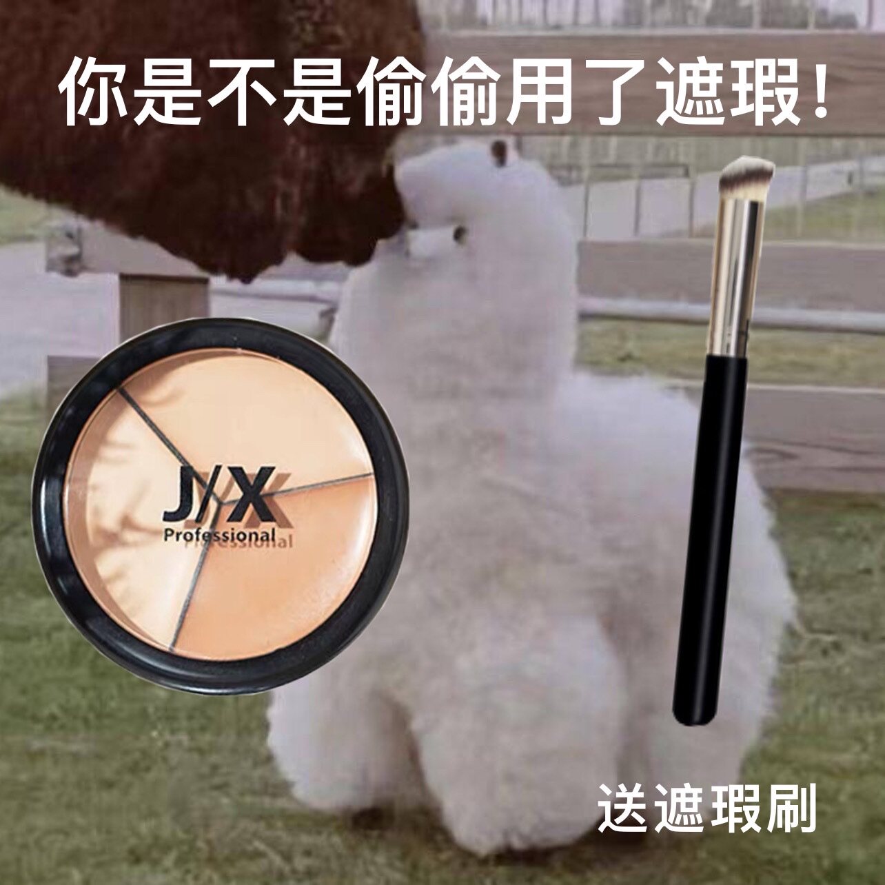 Pony recommended Korea jx concealer concealer three-color concealer plate moisturizing long-lasting base concealer acne print dark circles